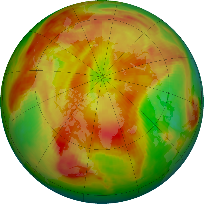 Arctic ozone map for 30 April 1987